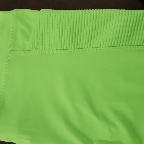 Neon Green Capri Workout Leggings - Picture 2 of 6